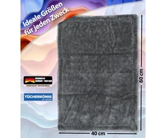 Kemes mikropluošto šluostė automobiliui, XXL, 1400 g/m², 40x60 cm, labai sugerianti, pilka