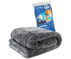 Kemes mikropluošto šluostė automobiliui, XXL, 40 x 40 cm, 1400 g/m², itin sugerianti, pilka