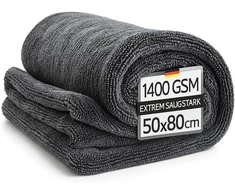 Kemes mikropluošto šluostė automobiliui, XXL, 50 x 80 cm, 1400 g/m², pilka, 100372