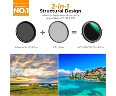 K&amp;F CONCEPT 2 viename kintamo ND2–ND32 ir CPL filtras 67 mm AU-KF01.2405
