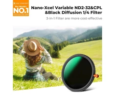 K&amp;F CONCEPT 3 viename fotoobjektyvo filtras 82 mm CPL ir kintamas ND2-32 KF01.2928V2
