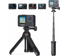 K&amp;F Concept 33,5 cm aliuminio mini trikojis–selfie laikiklis sportinėms kameroms (juodas)
