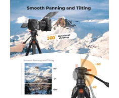 K&amp;F CONCEPT aliumininis foto ir vaizdo trikojis su skystine galvute 185 cm KF09.172