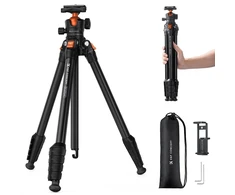 K&amp;F CONCEPT aliumininis fotoaparato trikojis su rutuline galvute, 162,5 cm, O235A1+BH-40