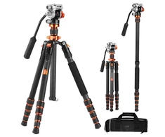 K&amp;F CONCEPT anglies pluošto fotoaparato trikojis su hidrauline galvute, 173 cm, KF09.158