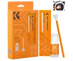 K&amp;F CONCEPT APS-C fotoaparato jutiklio valymo rinkinys su 10 mikropluošto tamponų ir 20 ml skysčiu SKU.1616