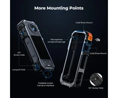 K&amp;F CONCEPT apsauginis rėmas Insta360 X5 kamerai, aliumininis, 1/4 col. tvirtinimas KF12.0024