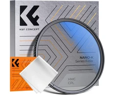K&amp;F CONCEPT CPL poliarizacinis objektyvo filtras 55 mm su 18 sluoksnių nanodanga KF01.1312V4