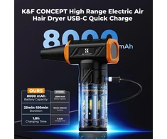 K&amp;F Concept elektrinė oro pūstuvė su 8000 mAh akumuliatoriumi, LED apšvietimu ir 150000 aps./min