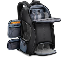 K&amp;F Concept fotoaparato kuprinė, 25 l talpos, su lietaus uždangalu ir 15,6 colio nešiojamojo kompiuterio skyriumi, juoda, KF13.164V1