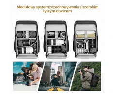 K&amp;F Concept fotoaparato kuprinė 28 l su skyriumi 16 colių nešiojamajam kompiuteriui KF13.128V6
