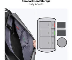 K&amp;F Concept fotoaparato kuprinė, atspari vandeniui, 7 l talpos, reguliuojama rankena, AU-KF13.157