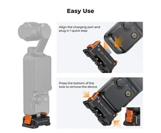 K&amp;F Concept įkrovimo adapterio stovas DJI Osmo Pocket 3 su Arca-Swiss 38 mm tvirtinimu SKU.2283