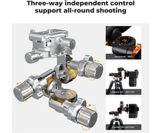 K&amp;F CONCEPT krumpliaratinė panoraminė trikojo galvutė 360° su greito atleidimo plokšte GD-3W Pro