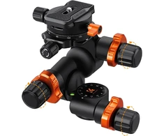 K&amp;F CONCEPT krumpliaratinė panoraminė trikojo galvutė 360° su greito atleidimo plokšte GD-3W Pro