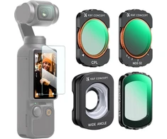 K&amp;F CONCEPT magnetinis 4 filtrų rinkinys DJI Osmo Pocket 3/4 su plačiakampiu objektyvu FD161