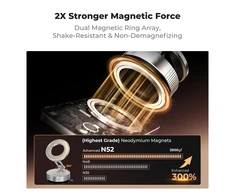 K&amp;F CONCEPT magnetinis automobilinis telefono laikiklis su vakuuminiu siurbtuku, 6942052568654