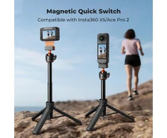 K&amp;F CONCEPT magnetinis veiksmo kamerų stalo trikojis su asmenukių lazda iki 66 cm KF09.182