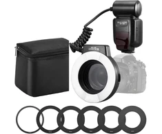 K&amp;F CONCEPT makro žiedinė TTL blykstė GN 14 su AF pagalbine šviesa P15-KF22.008