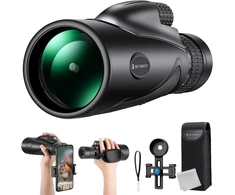 K&amp;F CONCEPT monoklis 8–32x50 su telefono laikikliu, BAK4 prizmė, FMC danga, IP66 atsparus vandeniui, KF33.083