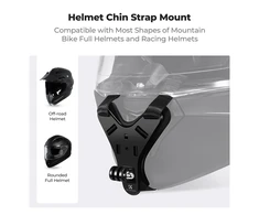 K&amp;F Concept motociklininko šalmo tvirtinimo dirželis sporto kameroms, silikonu dengtas, ABS