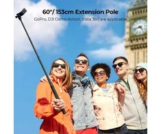 K&amp;F Concept MS07 aliuminis 153 cm monopodas–selfie lazda su 1/4" sriegiu