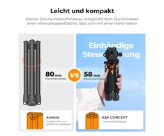 K&amp;F CONCEPT stalinis mini trikojis 55 cm su rutuline galvute, 6kg, S225A0+BH-25L