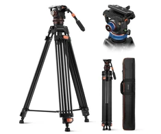 K&amp;F CONCEPT vaizdo trikojis su skystine galvute, 191 cm, 10 kg, KF09.148
