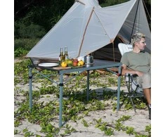 King Camp KingCamp sulankstomas kempingo stalas, 107 × 70 × 70 cm, aliuminis ir plienas, 80 kg, KC3866