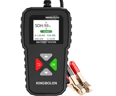 KINGBOLEN akumuliatorių testeris 6 V, 12 V, 24 V, 100–2000 CCA su 1,8 col. ekranu KBL551
