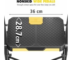 KINGRACK 3 pakopų sulankstoma plieninė namų kopėčių laipteliai su porankiais, 5,7kg