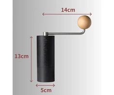 Kavamalė KINGrinder rankinis kavos malūnėlis su plieninėmis girnomis, 20 g, 5BP0001-BK