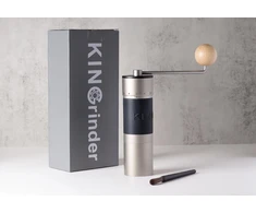 Kavamalė KINGrinder rankinis kavos malūnėlis su plieninėmis girnomis, 25 g, K6-Straight Handle Argenté