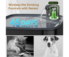 Kittyspout automatinė 8 l talpos gyvūnų gertuvė su judesio jutikliu, baterija 5000 mAh, filtru, tylia pompa