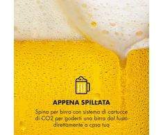 Klarstein alaus dozatorius su termoelektriniu aušintuvu, CO2 sistema, LED ekranu, 5 l talpa, TK49-90300-skal