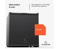 Klarstein mini šaldytuvas su stiklinėmis durimis, reguliuojamomis lentynomis, 28 l, tylus, HEA-Matterhorn-sl