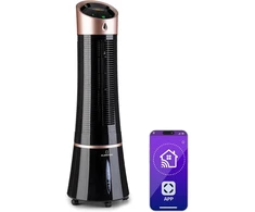 Kondicionierius Klarstein oro vėsintuvas 4-in-1 su ventiliatoriumi, drėkintuvu, jonizatoriumi, 6 l talpa, 30 W, Skyscraper Ice Smart
