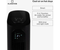 Kondicionierius Klarstein oro vėsintuvas 4in1 su Wi-Fi, 85 W, 7 l talpa, jonizatorius, Polar Tower Smart
