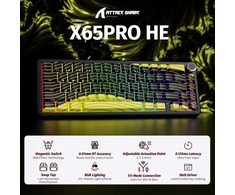 Klaviatūra ATTACK SHARK klaviatūros ir pelės rinkinys X65 PRO HE su X11, Hall efekto jungikliais, 22 000 DPI