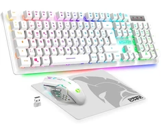 Klaviatūra Empire Gaming belaidis žaidimų klaviatūros ir pelės rinkinys 2,4 GHz, QWERTZ, 4800 DPI Armor RF800