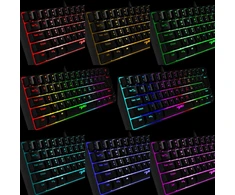 Klaviatūra KUIYN laidinis žaidimų klaviatūros, pelės ir kilimėlio rinkinys su RGB