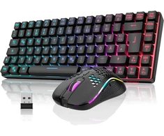 Klaviatūra RedThunder belaidis žaidimų klaviatūros ir pelės rinkinys 2,4 GHz QWERTZ, 85 klavišai, K84