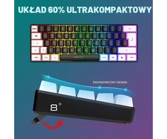 Klaviatūra RedThunder laidinis žaidimų klaviatūros ir pelės rinkinys, 62 klavišų QWERTZ, RGB, 7200 DPI