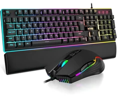 Klaviatūra RedThunder žaidimų klaviatūros ir pelės rinkinys RGB, QWERTZ, laidinis k10