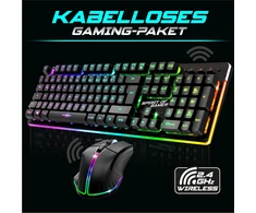 Klaviatūra Spirit Of Gamer belaidis žaidimų klaviatūros ir pelės rinkinys 2,4 GHz QWERTZ Ultimate 600