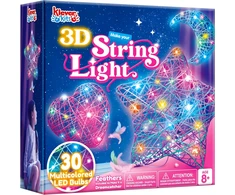 Klever Kits 3D siūlų meno rinkinys su LED lemputėmis vaikams 8–12 metų 60105