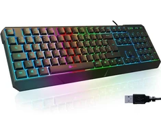 KLIM Chroma žaidimų klaviatūra USB-A, RGB apšvietimas, AZERTY FR išdėstymas, k905_SML