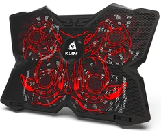 KLIM Cobra nešiojamojo kompiuterio aušinimo stovas su 4 ventiliatoriais ir USB