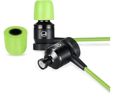 KLIM Fusion laidinės į ausis įdedamos ausinės su mikrofonu ir 3,5 mm jungtimi, žalios