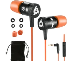 KLIM į ausis įdedamos laidinės ausinės su mikrofonu ir 3,5 mm jungtimi Fusion